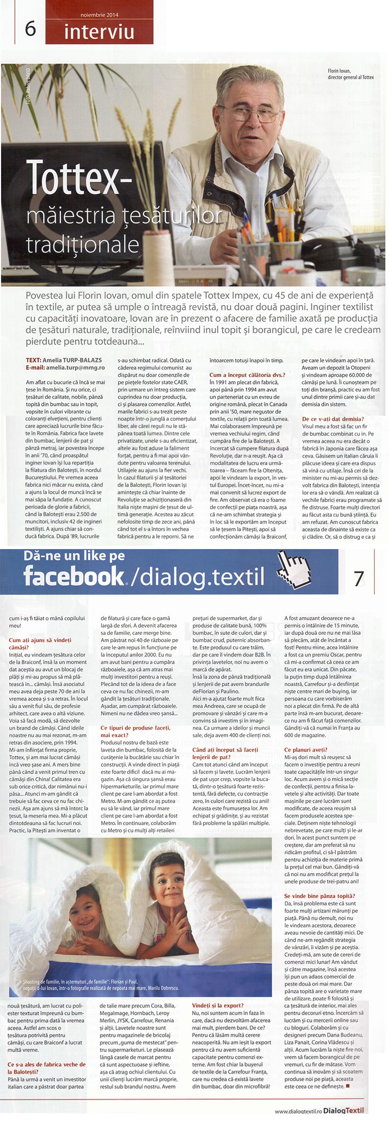 Interviu Dialog Textil-Florian Iovan